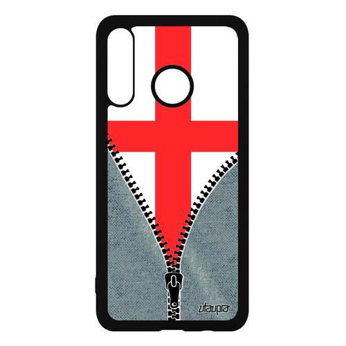 Coque Huawei P30 Lite Silicone Drapeau Angleterre Anglais Mobile Mar-Lx3 Bumper