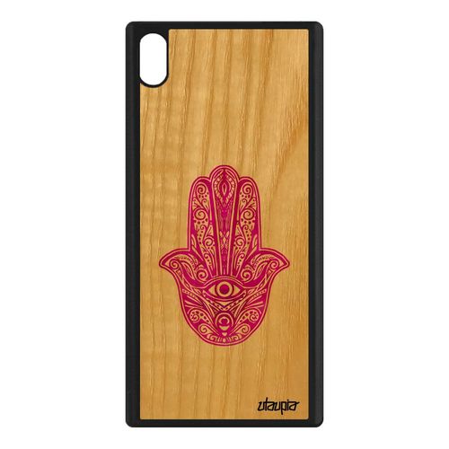 Coque Bois Silicone Sony Xperia Xa1 Ultra Main De Fatma Housse La Hamsa ¿Il Rose