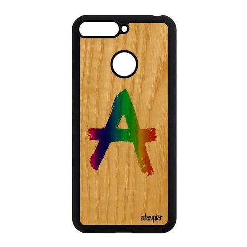 Coque Honor 7a Bois Silicone Anarchie Graff Vert Telephone Peinture Urbain Mur A