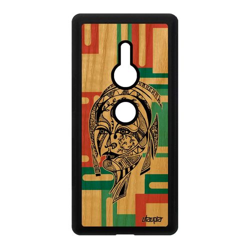 Coque Silicone Pour Sony Xperia Xz2 En Bois Femme Animaux Ethnique Azteque Vert