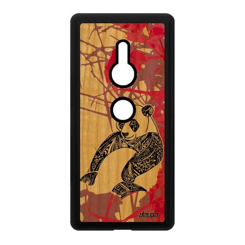 Coque Bois Pour Sony Xperia Xz2 Silicone Panda Etui Garcon Dessin Azteque Rose A