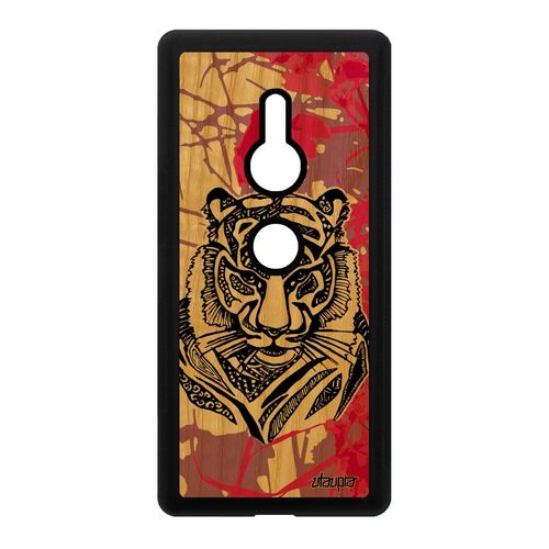 Coque Bois Pour Xperia Xz2 Silicone Tigre Animal Gel Rose Bengal Fille Etui Sony Xperia Xz2