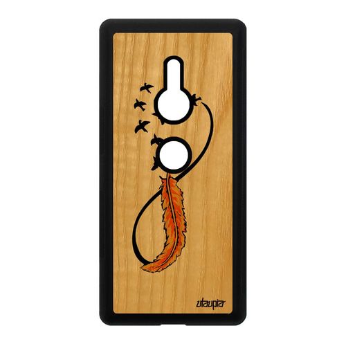 Coque Silicone Sony Xperia Xz2 Bois Infini Motif Swag Mobile Gel Sans Fin Jaune