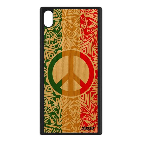 Coque Xperia Xa1 Ultra Bois Silicone Peace And Love Garcon Jamaique & Jaune Sony Xperia Xa1 Ultra