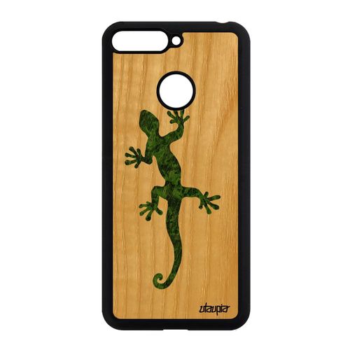 Coque Bois Salamandre Pour Honor 7a Silicone Case Vert Femme Dessin Fantaisie De
