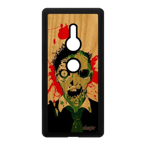 Coque Silicone Pour Xperia Xz2 En Bois Mort Vivant Zombie Mobile Vert Case Sony Xperia Xz2