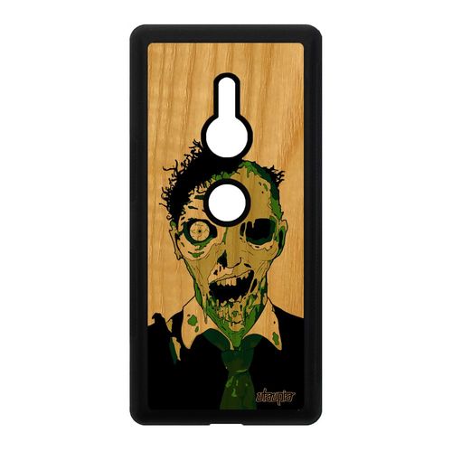 Coque Sony Xperia Xz2 Bois Silicone Zombie Homme Vert Personnalisé Epouvante De
