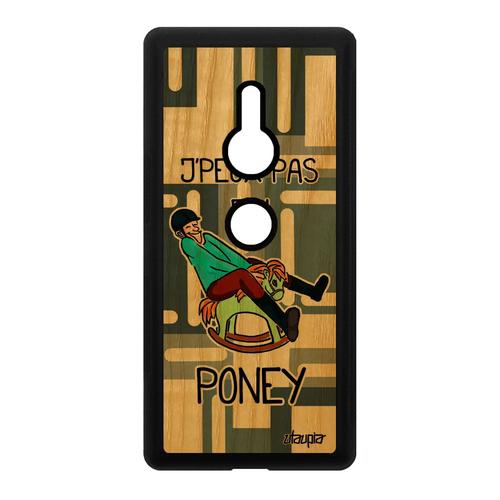 Coque Bois Je Peux Pas J'ai Poney Pour Xperia Xz2 Silicone Case Drole Aqua Sony Xperia Xz2