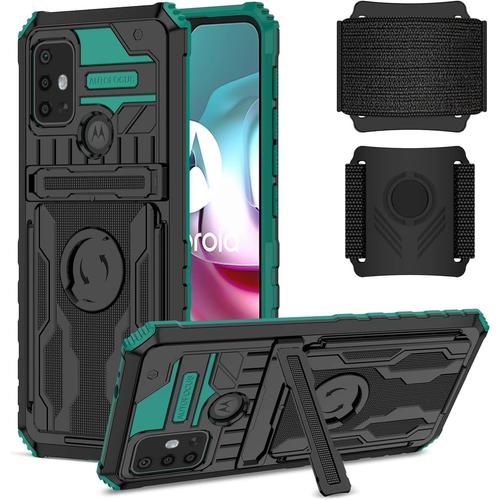 Case Tablet Pc Titulaire De Téléphone For Motorola Moto G30 G20 G10 Coque 360 ° Rotatif Et Détachable Sports Bracelet Protection De Niveaux De Catégorie Heavy Duty Photo Photo Téléphone Couvertur