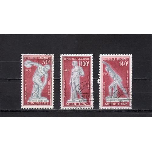 Timbres De Poste Aérienne Du Gabon (Jeux Olympiques De Munich)