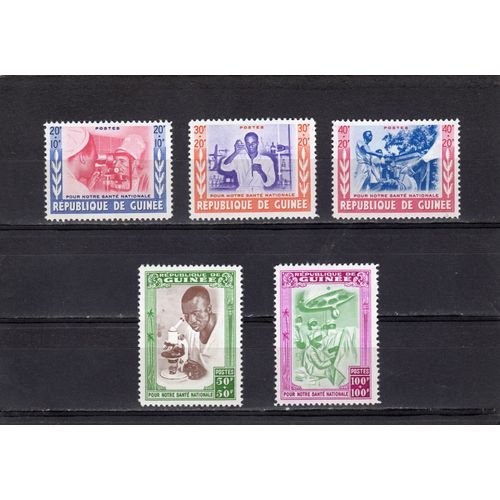 Timbres-Poste De La République De Guinée (Au Profit De La Santé Nationale)