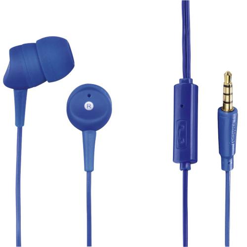 Casque micro stéréo intra-auriculaire Basic4Phone, bleu