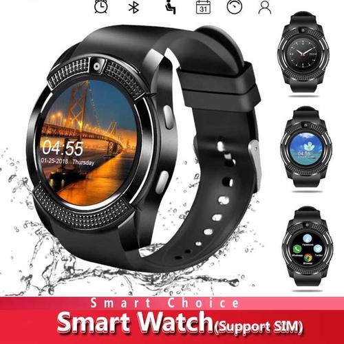 V8 Smartwatch Bluetooth Smartwatch Écran Tactile Montre-Bracelet Avec Caméra Sim Tf Carte Slot Sport Montre Intelligente Enfants Montre Intelligente