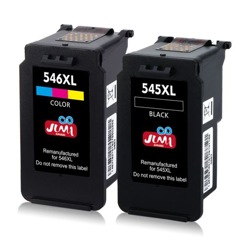 Pack Compatible Canon PG-545XL CL-546XL Cartouches d'encre 1 Noir/1 Tri-couleur