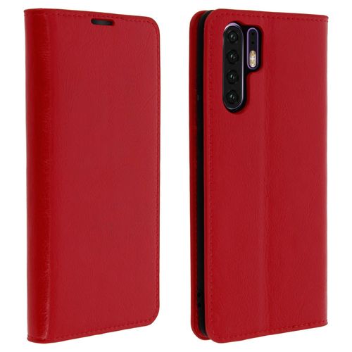 Étui Huawei P30 Pro Housse Cuir Portefeuille Support Vidéo Rouge