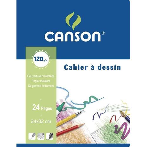 Canson Cahier À Dessin, Uni, 120 G/M2, 170 X 220 Mm