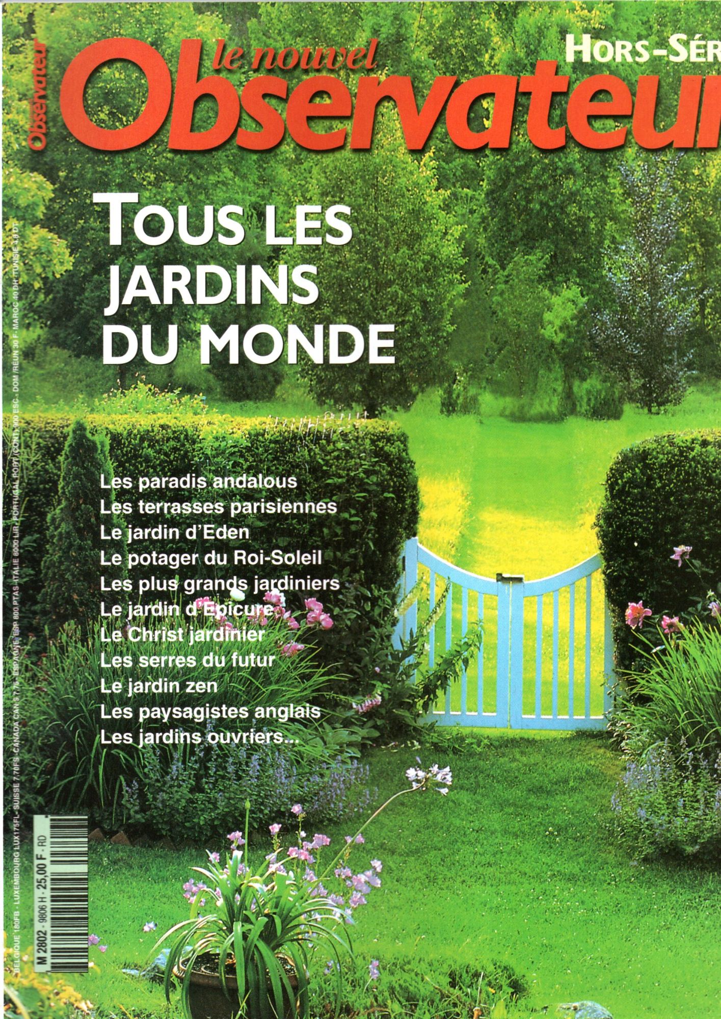 Le Nouvel Observateur Hors-Série 9806 H: Tous Les Jardins Du Monde