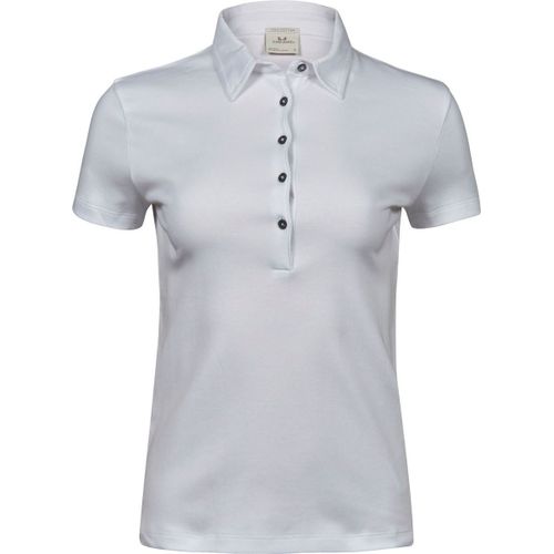 Polo Femme Premium Coton Pima - 1441 - Blanc - Manches Courtes