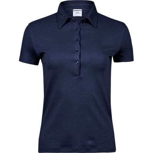Polo Femme Premium Coton Pima - 1441 - Bleu Marine - Manches Courtes