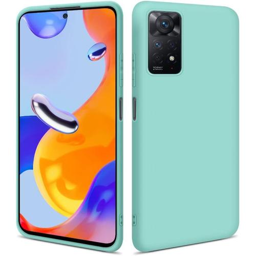 Coque De Protection Pour Xiaomi Redmi Note 11 Pro 4g/5g Anti-Poussière En Silicone Tpu De Qualité Supérieure, Anti-Rayures, Anti-Chocs, Anti-Chute, Protection De L'appareil Photo, Ajustement Fin, Turquoise