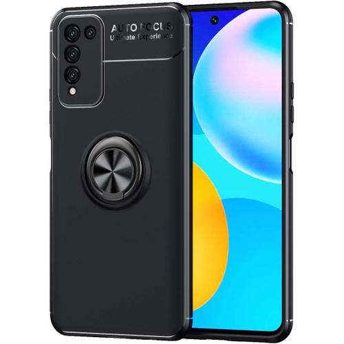 Étui Pour Téléphone Étui De Protection Pour Huawei Honor 10x Lite Case Soft Tpu Case Antichoc Rotatif 360 Degrés Rotation En Métal Bague Magnétique En Métal Publicité Dissipation De Chaleur Cas De Pro