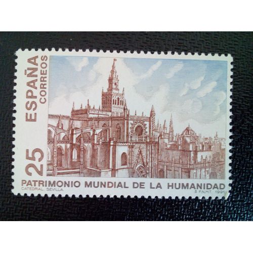 Timbre Espagne Yt 2755 Château Et Cathédrale. Séville 1991 ( 10612 )