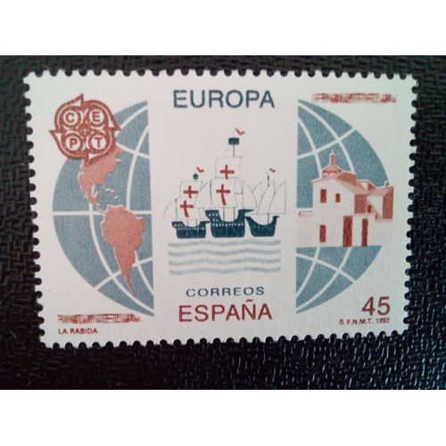Timbre Espagne Yt 2800 Europa. Découverte De L'amérique 1992 ( 10612 )