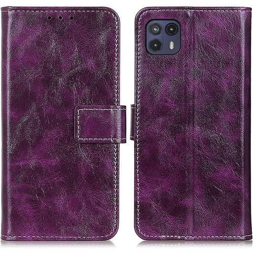 Phone Flip Case For Motorola Moto G50 5g Rétro Crazy Horse Texture Portefeuille Téléphone Protection Coffret En Cuir Flip Cuir Coffret Case Slot Cas De Téléphone Convient À Motorola Moto G50 5g Couver