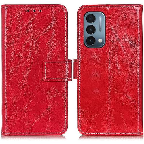 Étuis Flip Smartphone For Oneplus Nord N200 5g Rétro Crazy Horse Texture Portefeuille Texture Téléphone Protection En Cuir Botier En Cuir Case Coffret Slot Cas De Téléphone Convient À Oneplus Nord N2