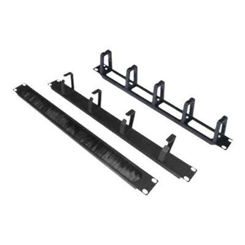 WP RACK - Panneau d'agencement de câbles de rack - noir, RAL 9005 - 1U