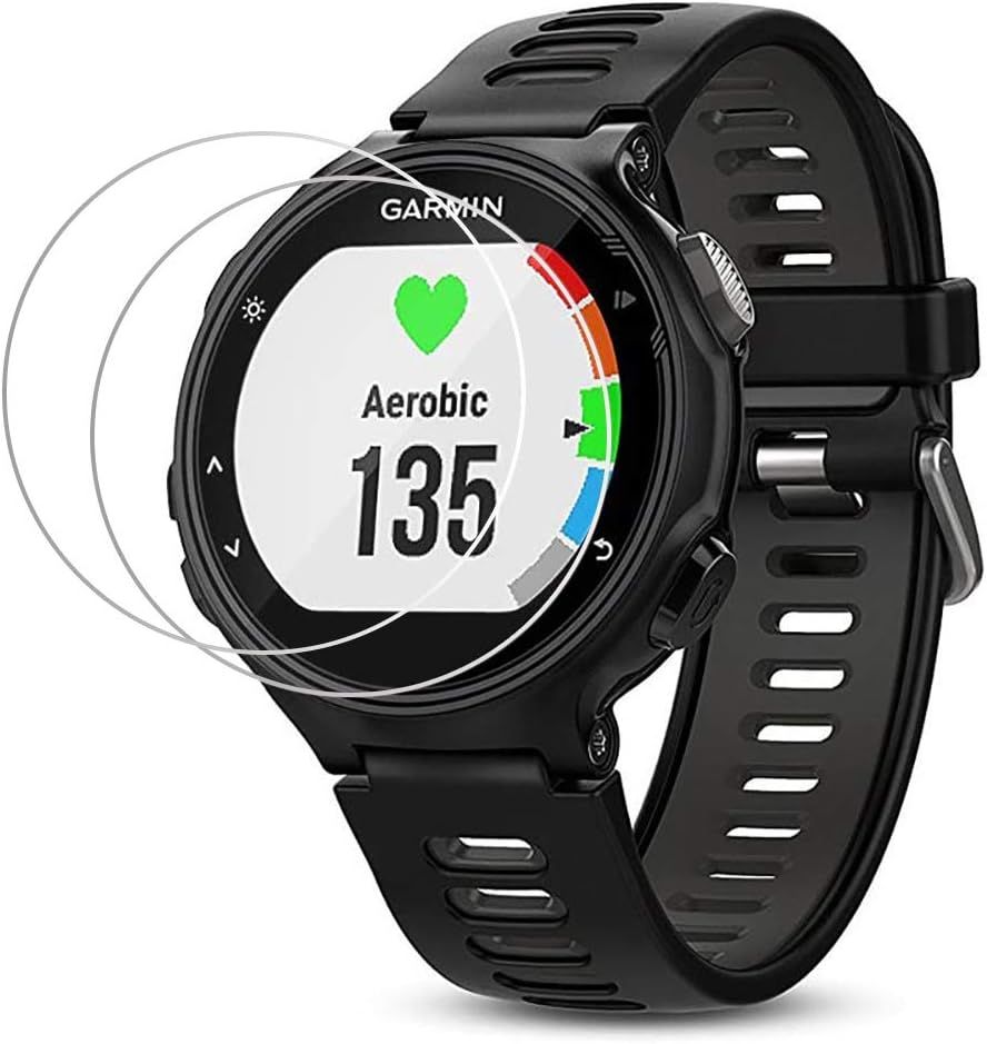 2 Pièces Verre Trempé Compatible Avec Garmin Forerunner 735, Ultra Résistant,Sans Bulles, Facile À Installer Film Protecteur D'écran Pour Garmin Forerunner 735