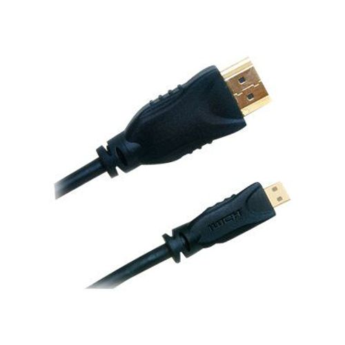 Jou Jye Computer AVC 105 - Câble HDMI - 19 pin micro HDMI Type D mâle pour HDMI mâle - 1 m - triple blindage - noir