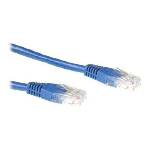 ACT - Cordon de raccordement - RJ-45 (M) pour RJ-45 (M) - 3 m - UTP - CAT 6a - bleu, RAL 5012