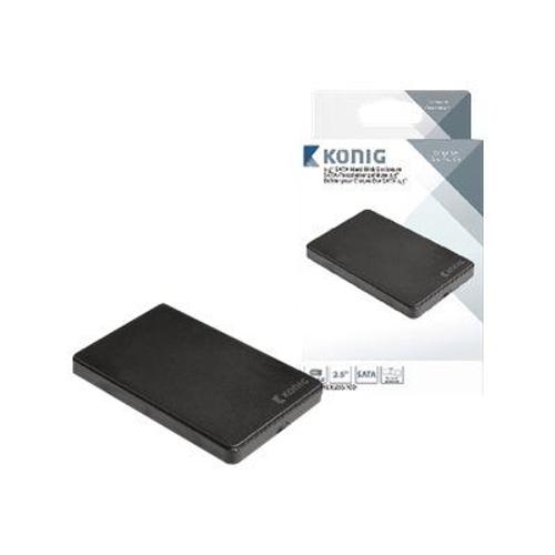 König CSU3HDE25S100 - Boitier externe - 2.5" - SATA - USB 3.0 - noir