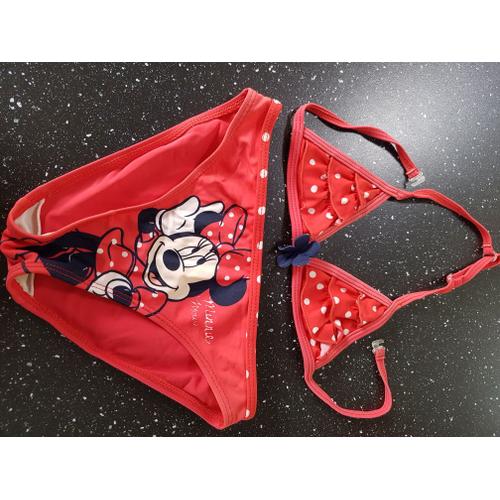 Maillot De Bain 2 Pièces Bikini 6 Ans Minnie Mouse