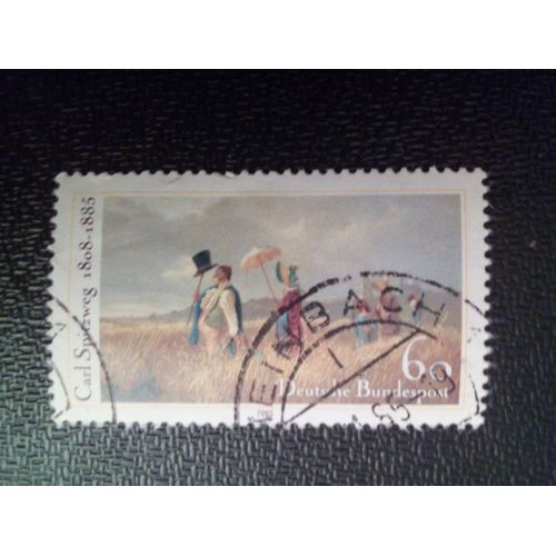 Timbre Allemagne Federale Yt 1090 Centenaire De La Mort De Carl Spitzweg 1985 ( 11612 )