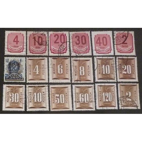 Hongrie Taxe Oblitéré Y Et T N° 174 Et + Lot De 18 Timbres De 1946-52