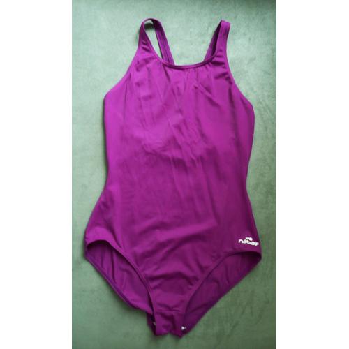 Maillot De Bain Une Pièce. Violet. Nabaiji. Taille 14 Ans