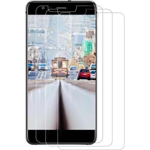 3 Pièces Verre Trempé Pour Huawei P10 Lite, Film De Protection D'ecran, 9h Dureté, Anti-Empreintes Digitales & Anti-Huile, Résistant Aux Rayures, Hd Film Protecteur Pour Huawei P10 Lite