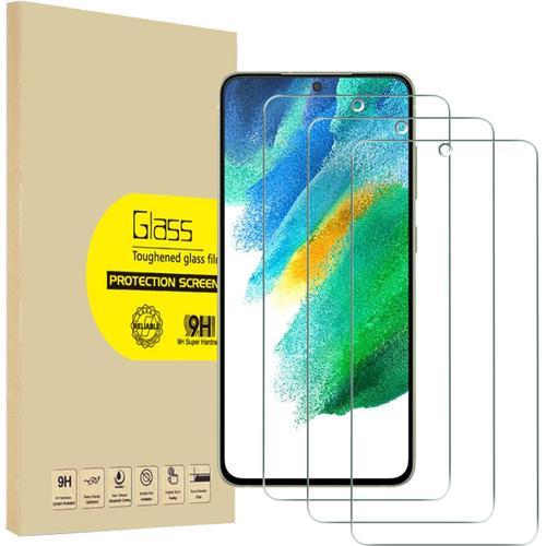 3 Pièces Verre Trempé Pour Samsung Galaxy S21 Fe, 9h Dureté Sans Bulles Anti-Rayures, Ultra-Clair Film Protection Écran Pour Galaxy S21 Fe