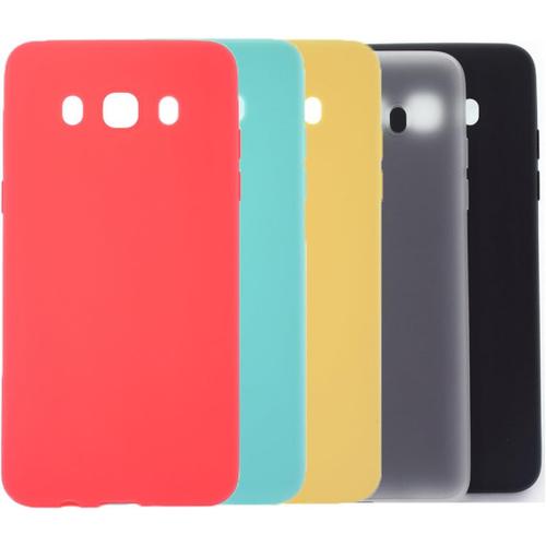 5 Pcs X Coque Galaxy J3 2016 Étui Silicone, Ultra Mince Souple Tpu Housse De Protection Doux Gel Skin Coque Pour Samsung Galaxy J3 2016, Rouge, Bleu Ciel, Jaune, Translucide, Noir