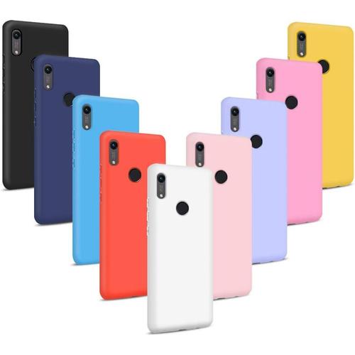 9x Coque Pour Huawei Y6 2019, Étui Housse Ultra Mince Souple En Tpu Silicone, Couleurs De Sucrerie Case Cover - Noir, Bleu, Bleu Ciel, Rouge, Blanc, Rose Clair, Violet, Rose, Jaune