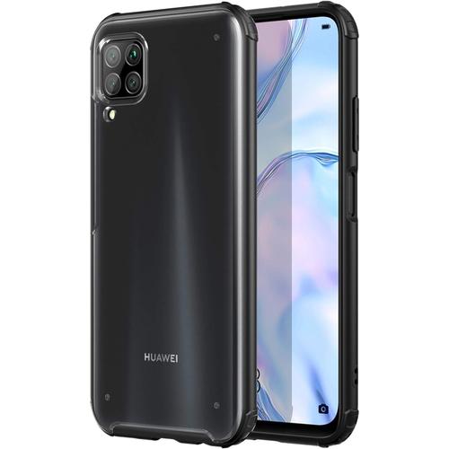 Antichoc Coque Compatible Pour Huawei P40 Lite, Matte Translucide Rigide Arrière Quatre Coins Antichoc Protection, Anti-Rayures Etui Housse Pour Huawei P40 Lite 6.4"" - Noir