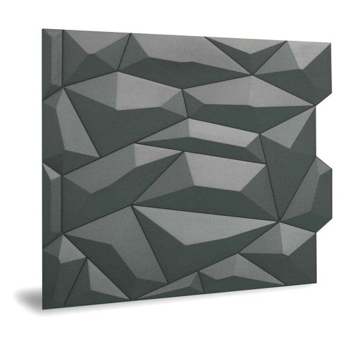 Panneau mural 3D Profhome 3D 705390 Glacier Smoked Gray Panneau décoratif lisse avec un dessin abstrait mate gris 2 m2