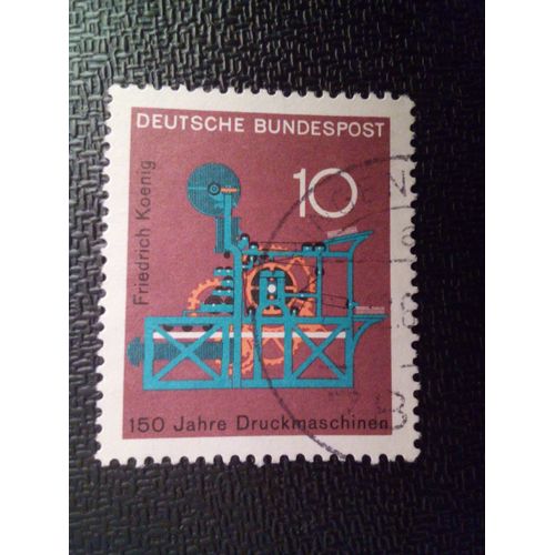 Timbre Allemagne Federale Yt 411 Presse Koenig 1968 ( 11612 )