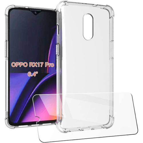 Coque + Verre Trempé Pour Oppo Rx17 Pro 6.4"" - Ultra Mince Cristal Limpide Étui De Protection Absorption De Choc Avec Coin Renforcé Bumper Souple Silicone Tpu Housse