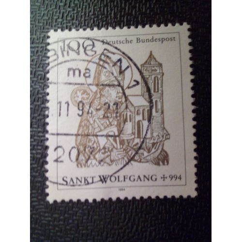 Timbre Allemagne Federale Yt 1594 Mort Millénaire De St. Wolfgang 1994 ( 11612 )