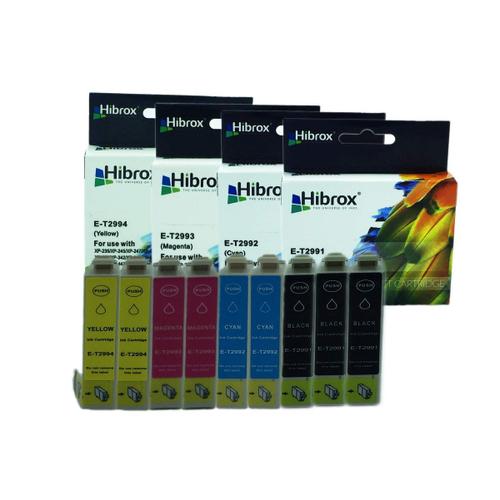 9 Pack Hibrox Compatible Inkjet Cartridge Epson 3x T2991 Black 2x T2992 Cyan 2x T2993 Magenta 2x T2994 Yellow For Epson EXPRESSION HOME XP 235 XP 245 XP 247 XP 332 XP 335 XP 342 XP 345 XP 432 XP 435