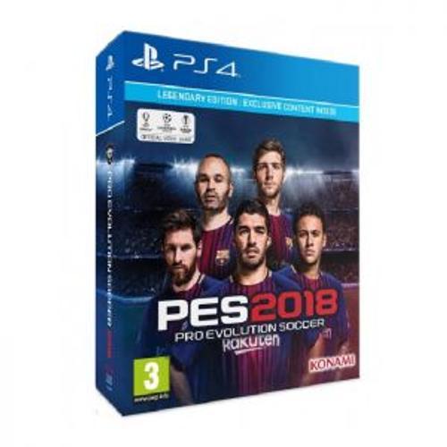 Lot - Pes 2018 - Pro Evolution Soccer - Edition Légendaire - Sur Ps4 - Playstation 4 + 1 Jeu Pc Neuf (Voir Photos)