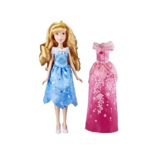 Disney Princess - Poupee La Belle Au Bois Dormant Tenue Magique De Princesse - Robe Bleue Et Robe Rose